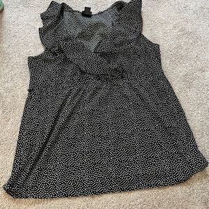 Motherhood Oh Baby Black and white polka dot top